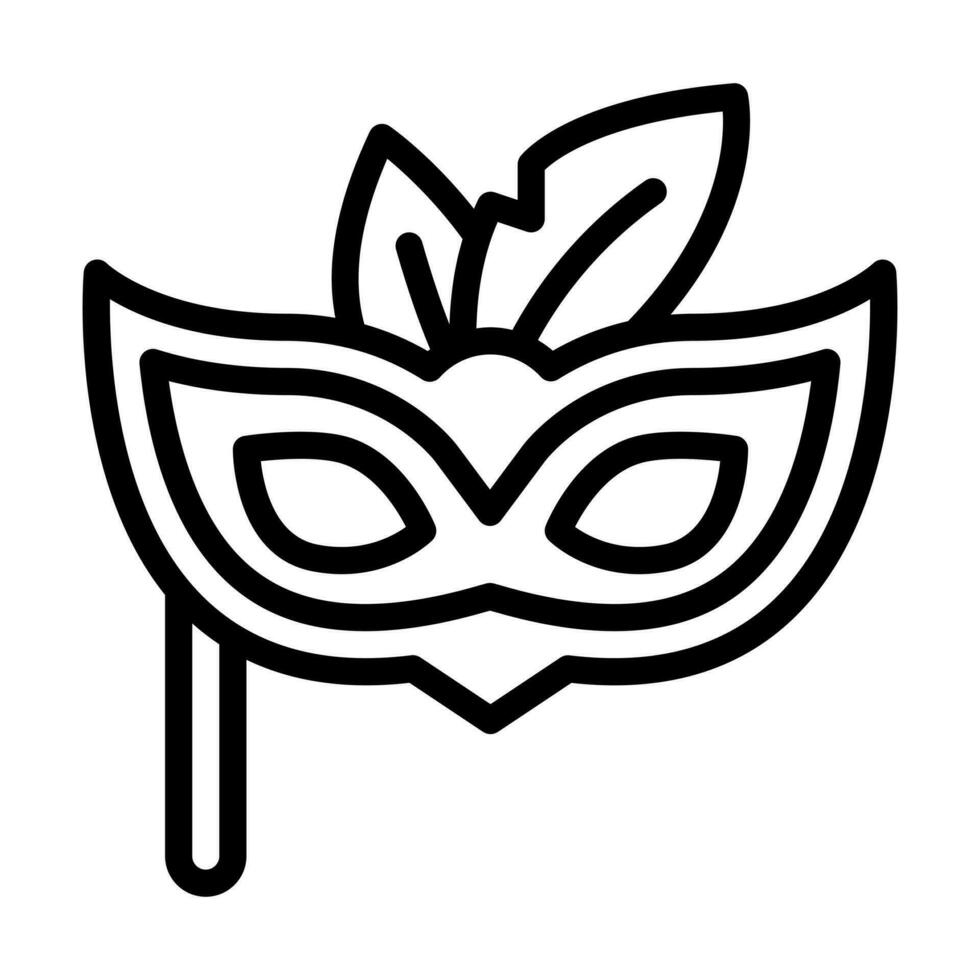 fiesta máscara línea estilo icono, vector icono lata ser usado para móvil, ui, web