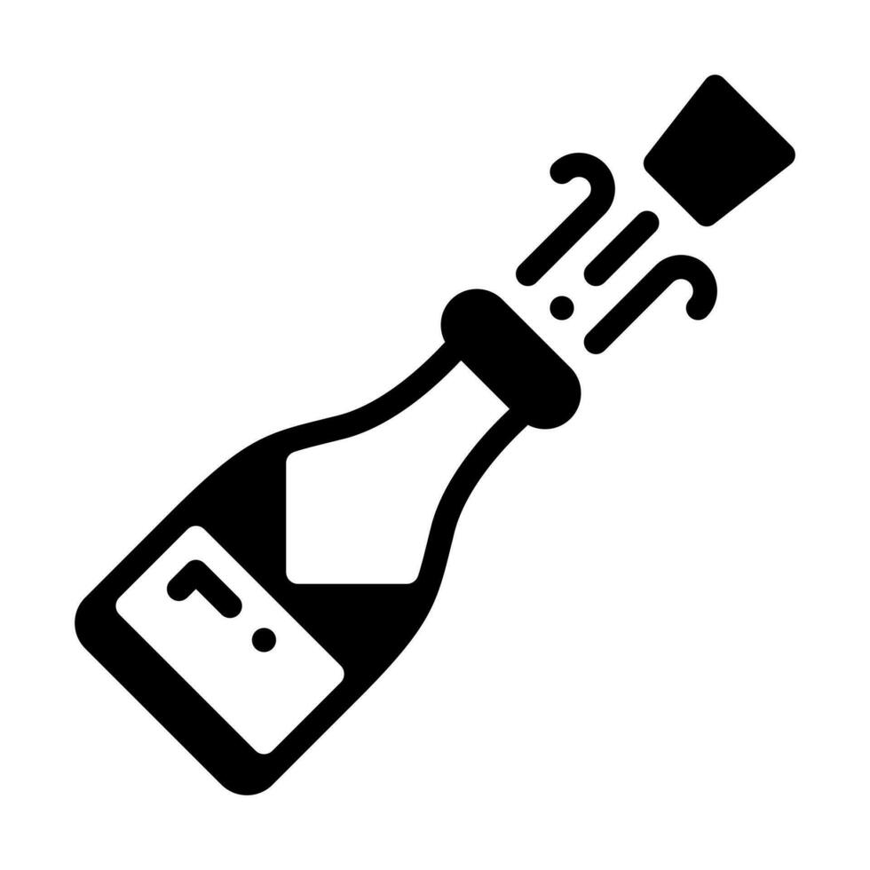 Champagne Line Icon. Perfect for Graphic Design, Mobile, UI, and Web Masterpieces vector