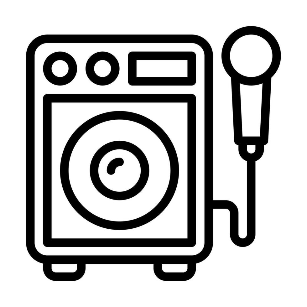 karaoke machine line style icon, vector icon can be used for mobile, ui, web