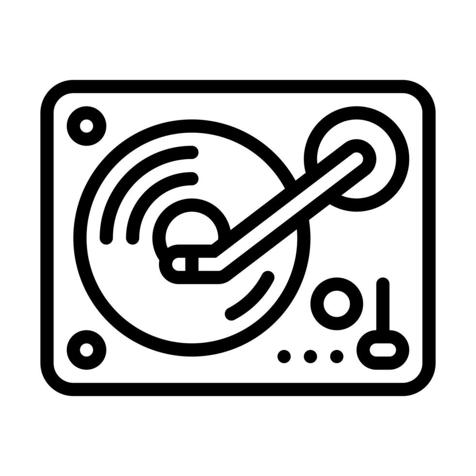 turntable line style icon, vector icon can be used for mobile, ui, web