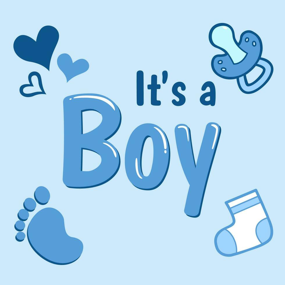 It's a Boy Newborn Card vector