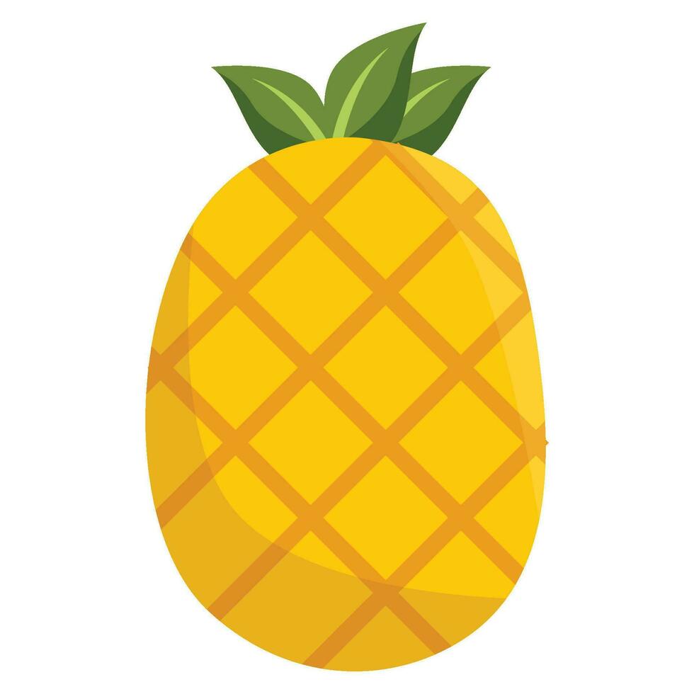Pineapple Illustration design on white background vector
