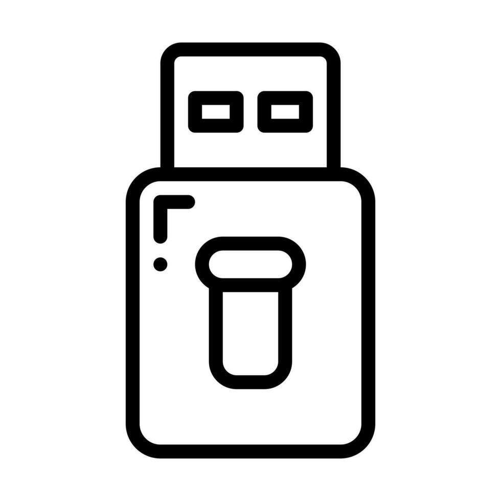 flash drive line icon vector