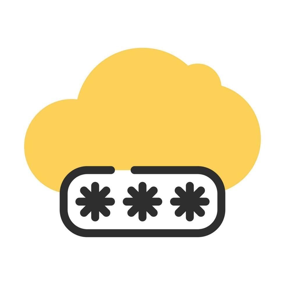 password flat icon vector