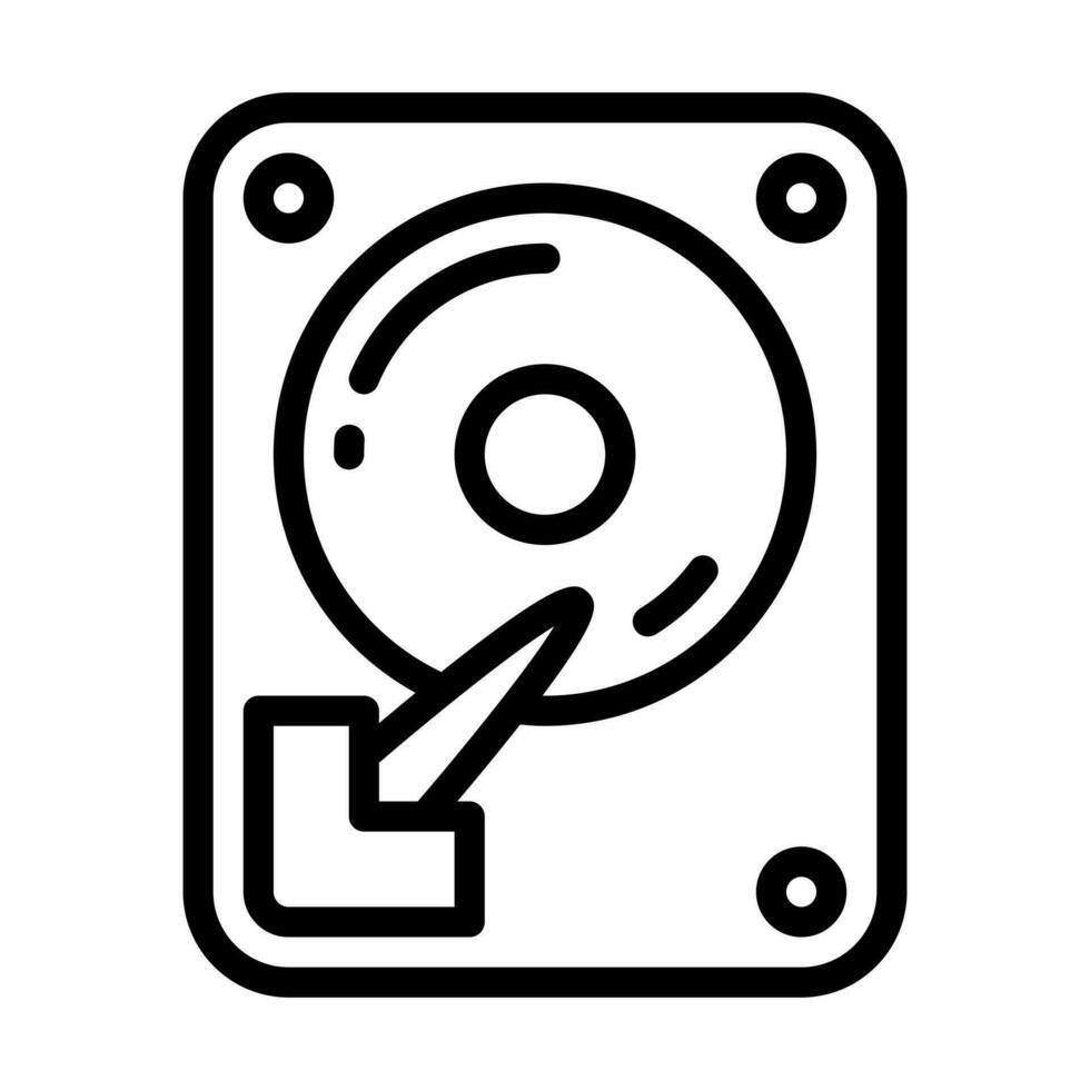 hdd line icon vector