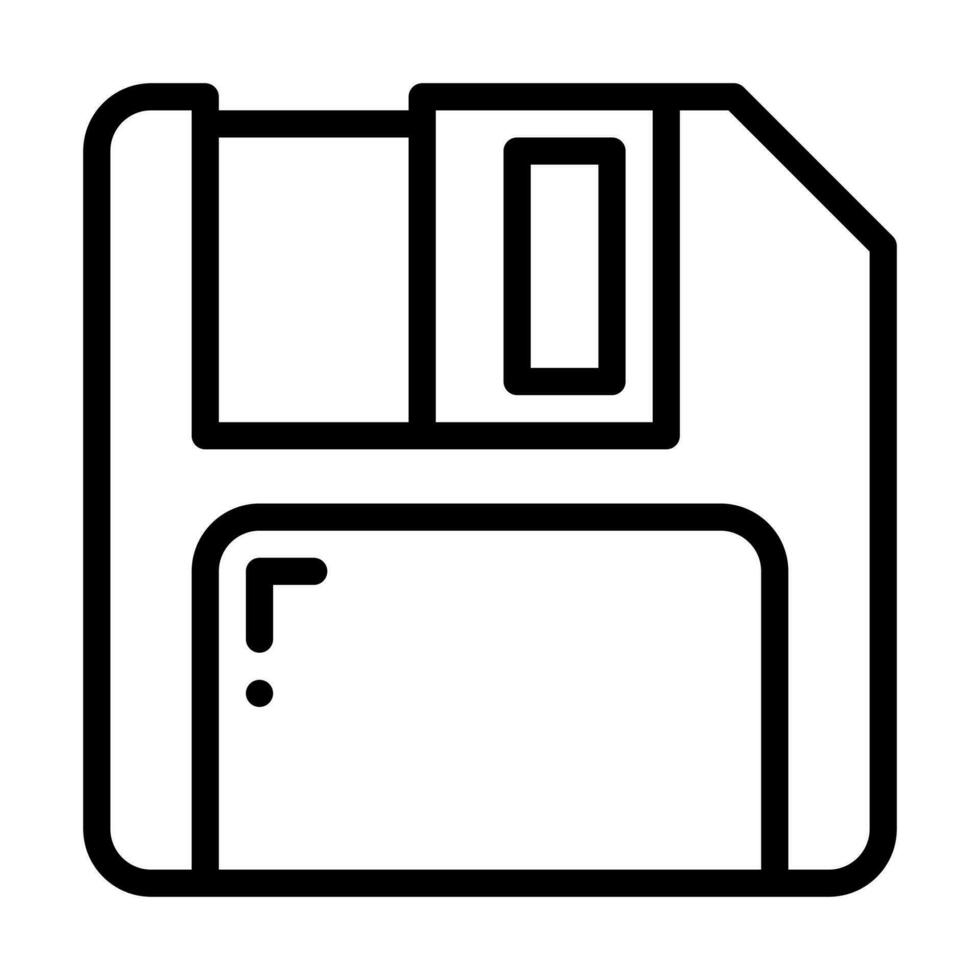 icono de línea de disquete vector