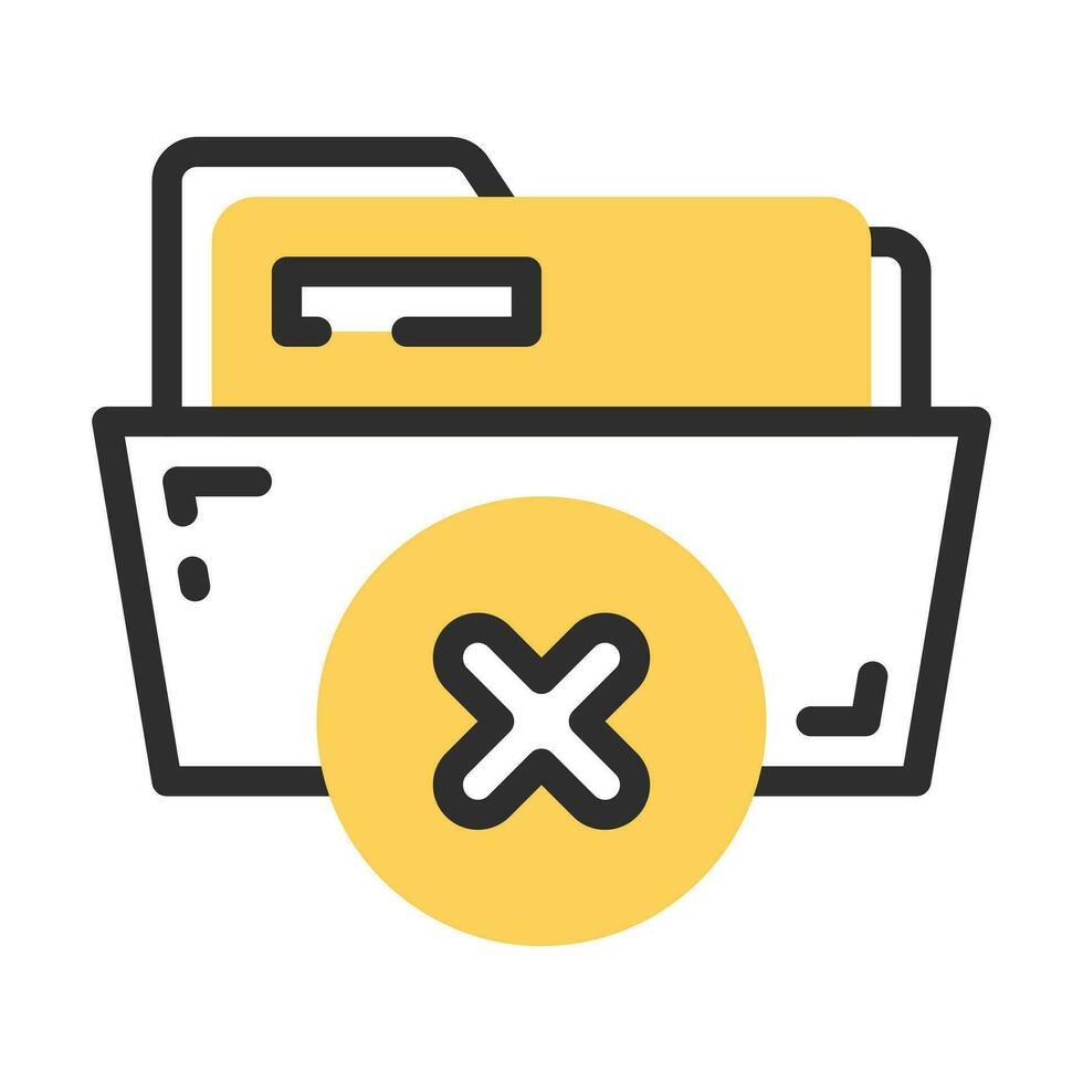 error folder flat icon vector