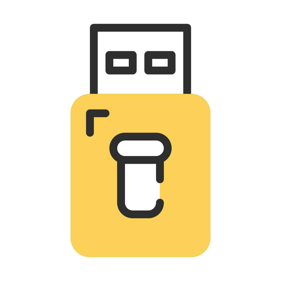 flash drive flat icon vector