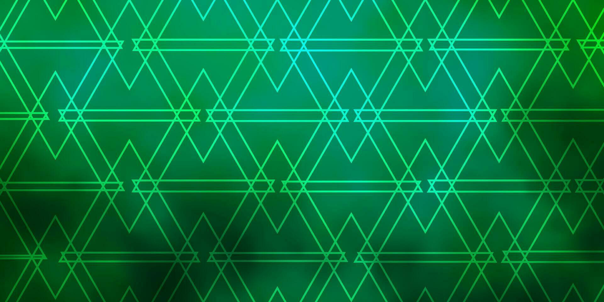 Light Green vector background with lines, triangles.