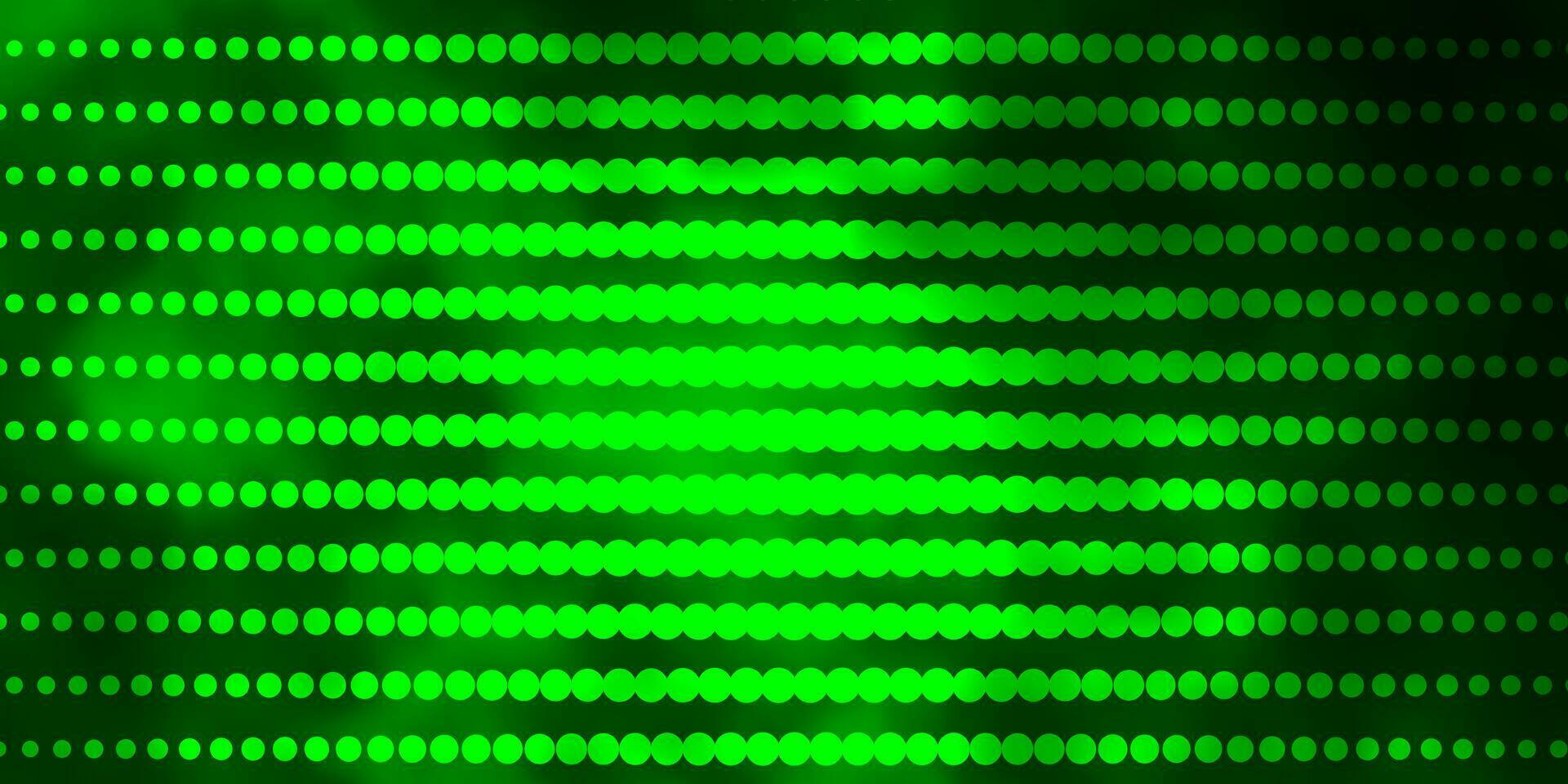 Telón de fondo de vector verde claro con círculos.