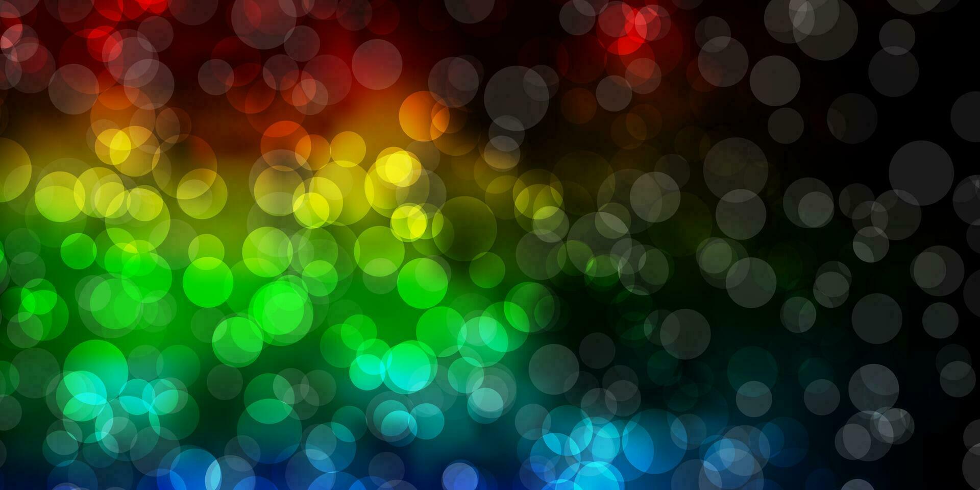 Dark Multicolor vector backdrop with dots.