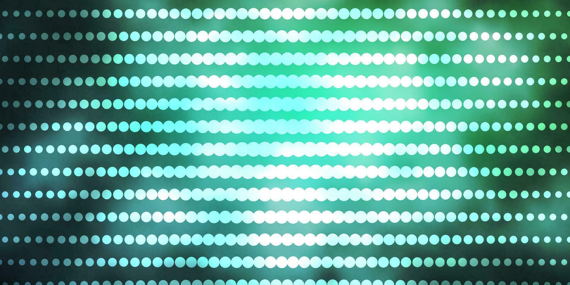 textura de vector verde claro con círculos.