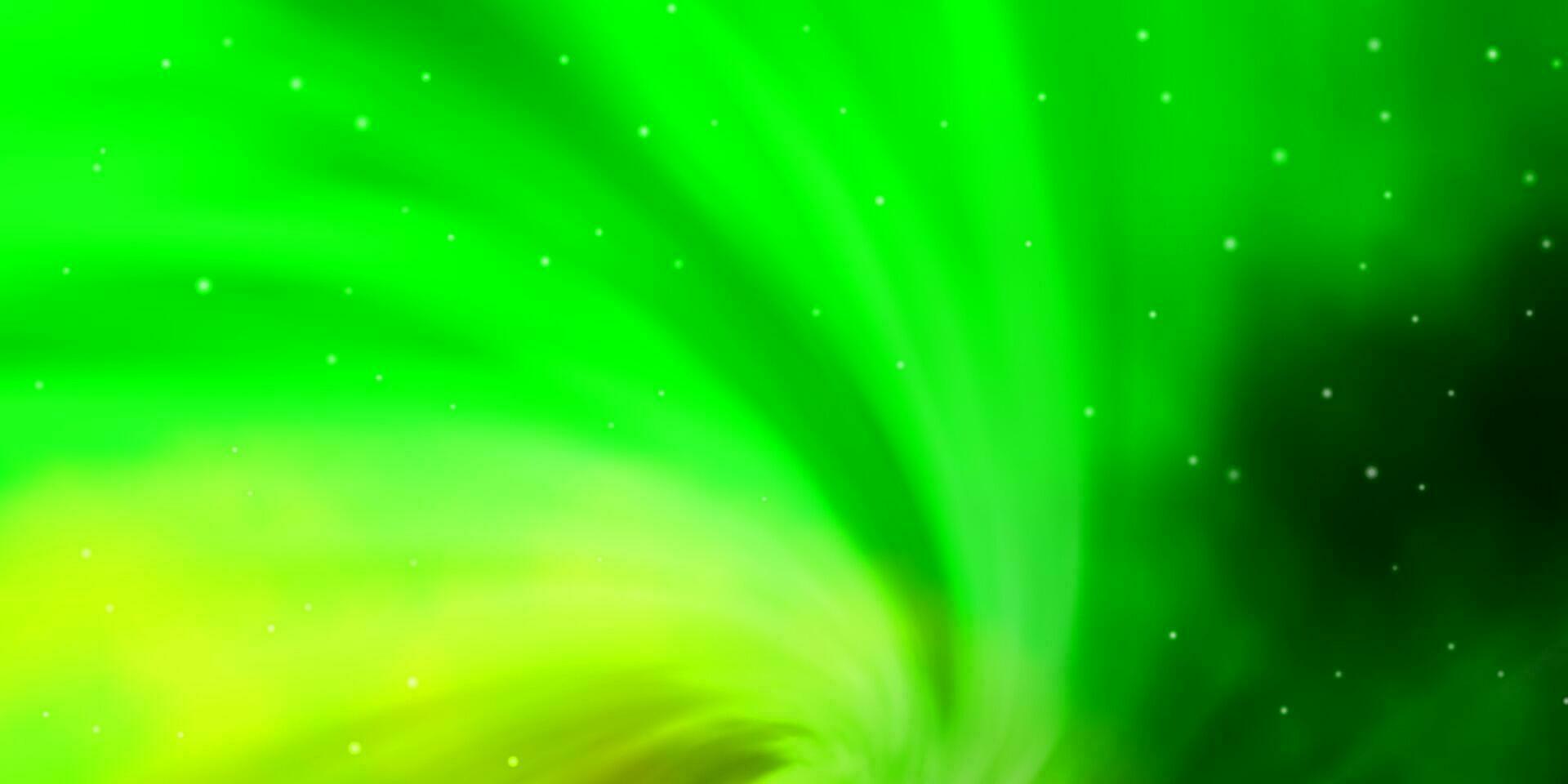 Light Green vector background with small and big stars.