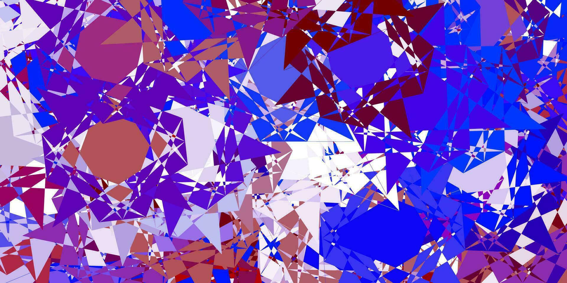 Fondo de vector azul claro, rojo con formas poligonales.