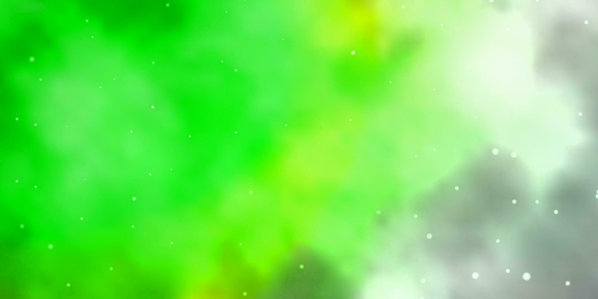 Light Green vector background with small and big stars.