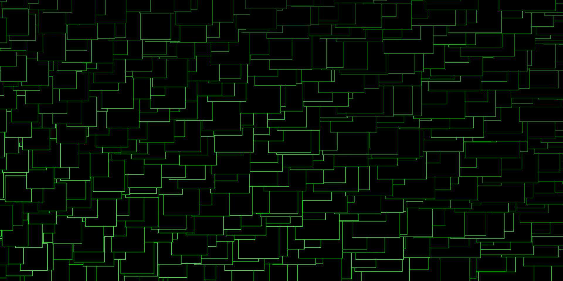 Dark Green vector background with rectangles.