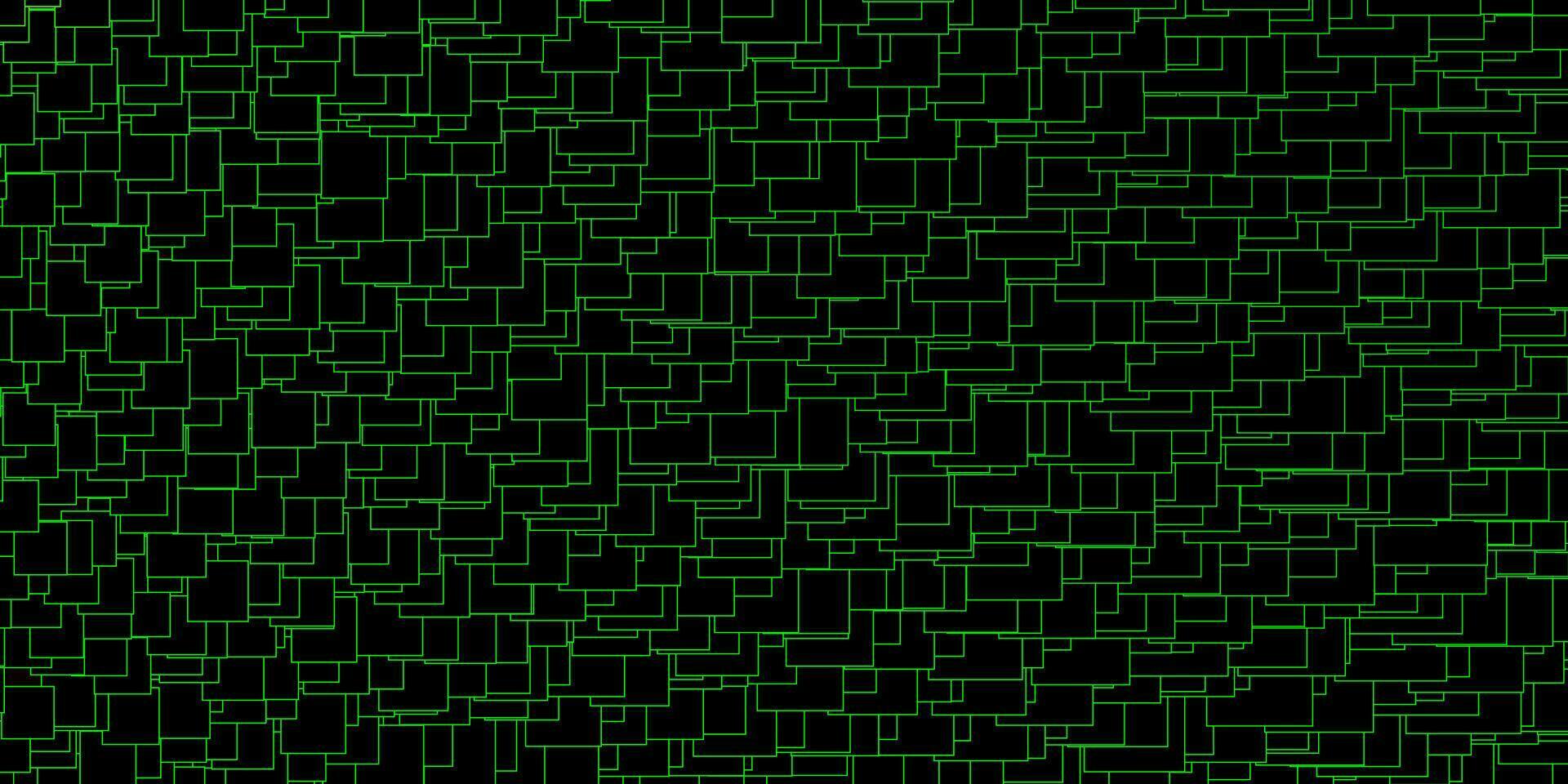 Dark Green vector background with rectangles.