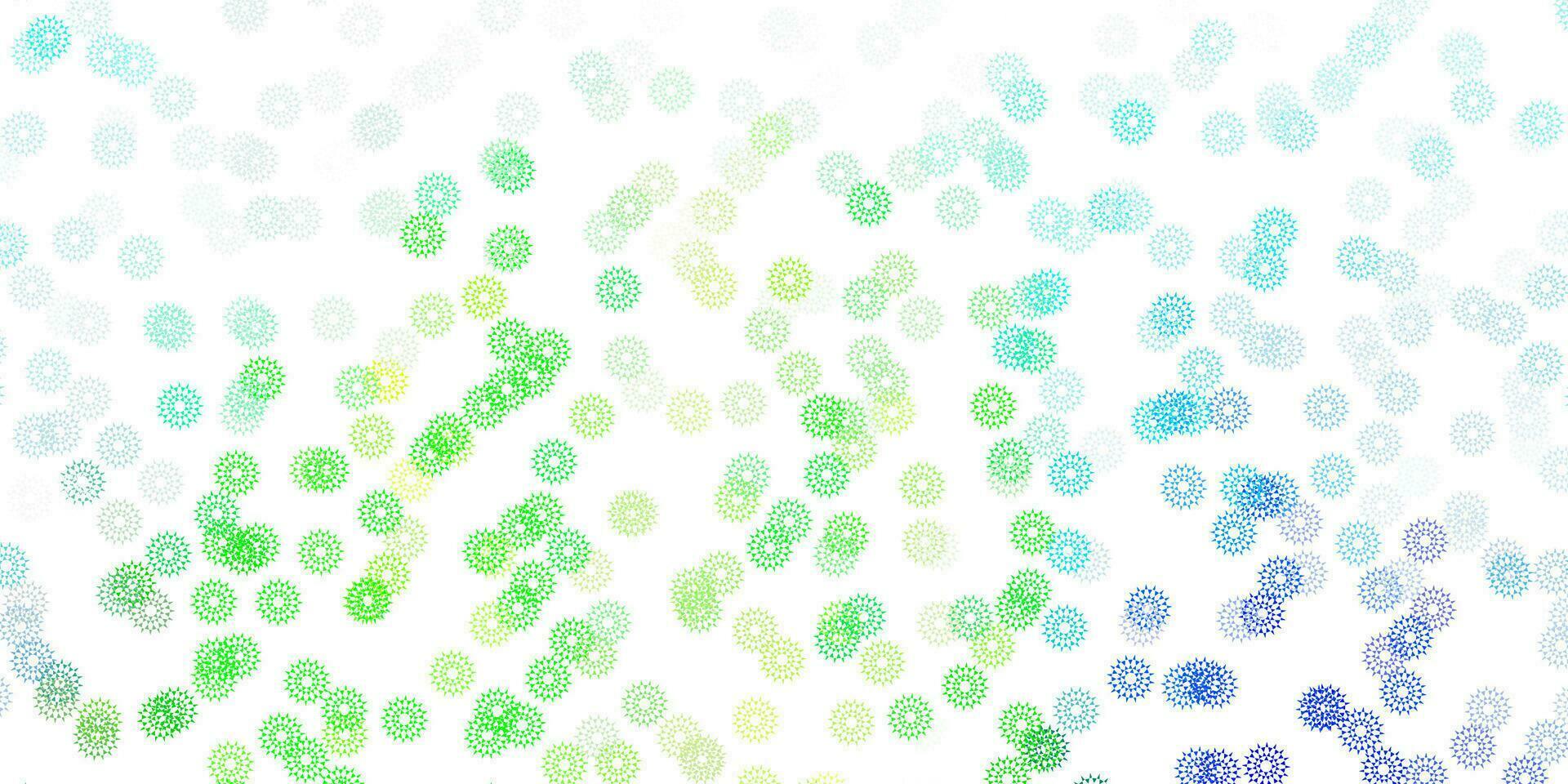 Light blue, green vector natural layout with flowers.