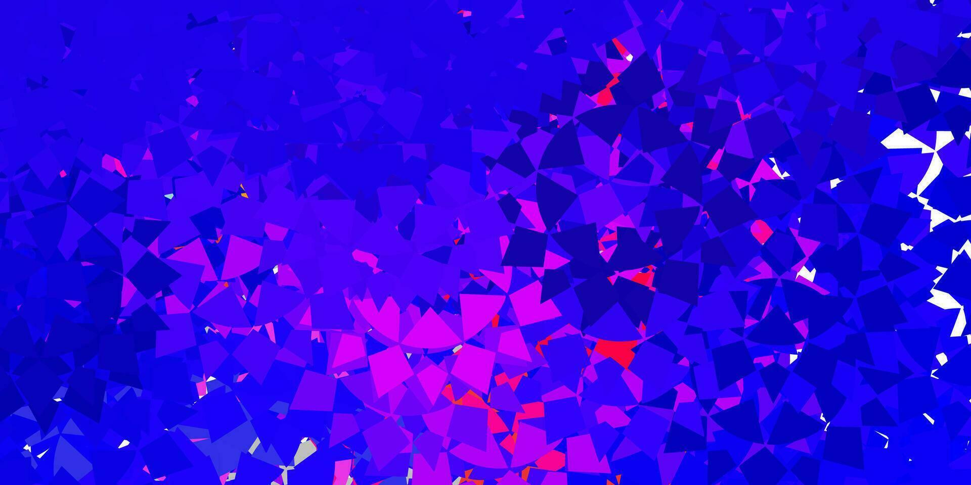 Dark blue, red vector pattern with polygonal shapes.