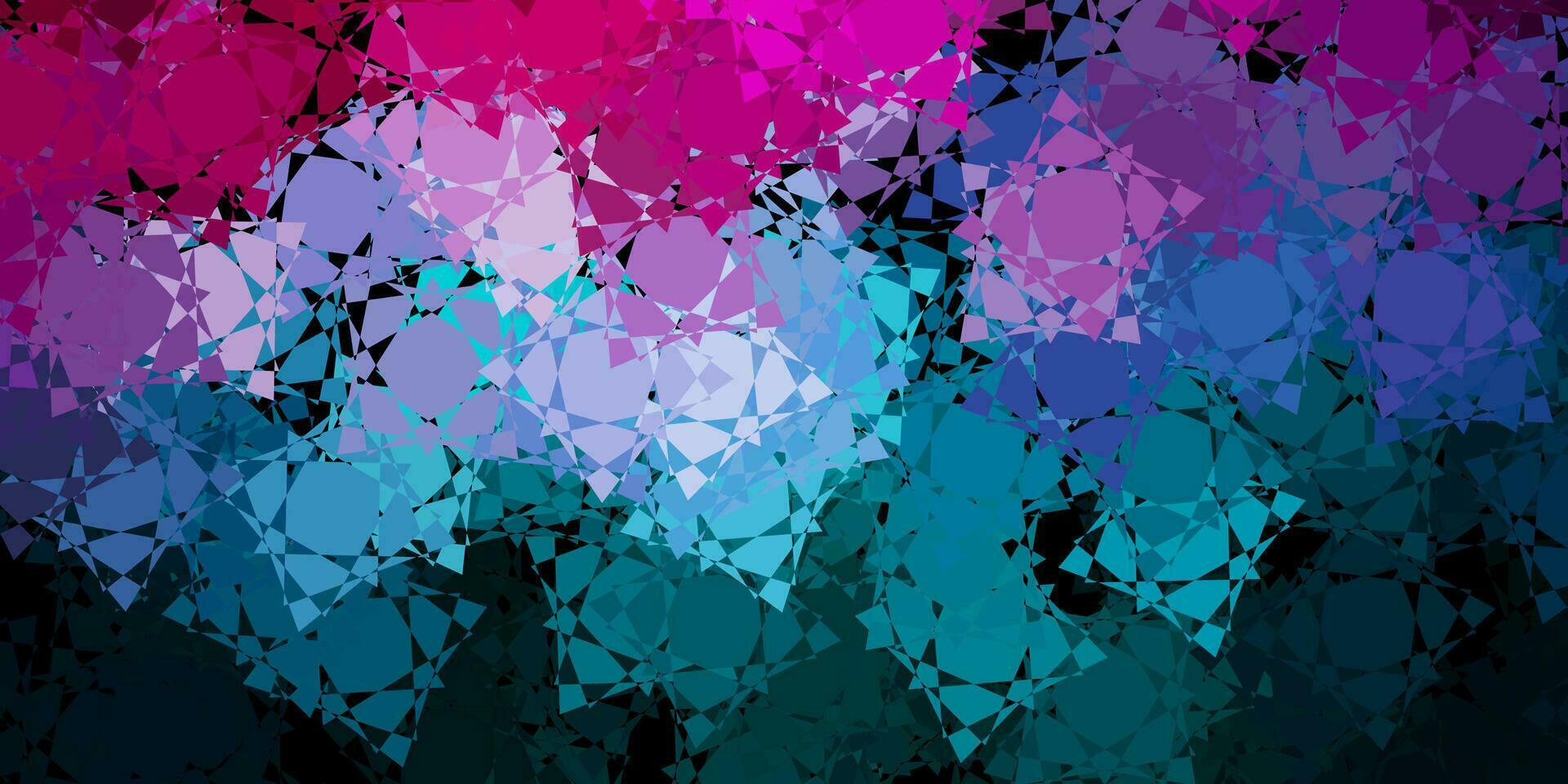 Dark Blue, Red vector backdrop with triangles, lines.