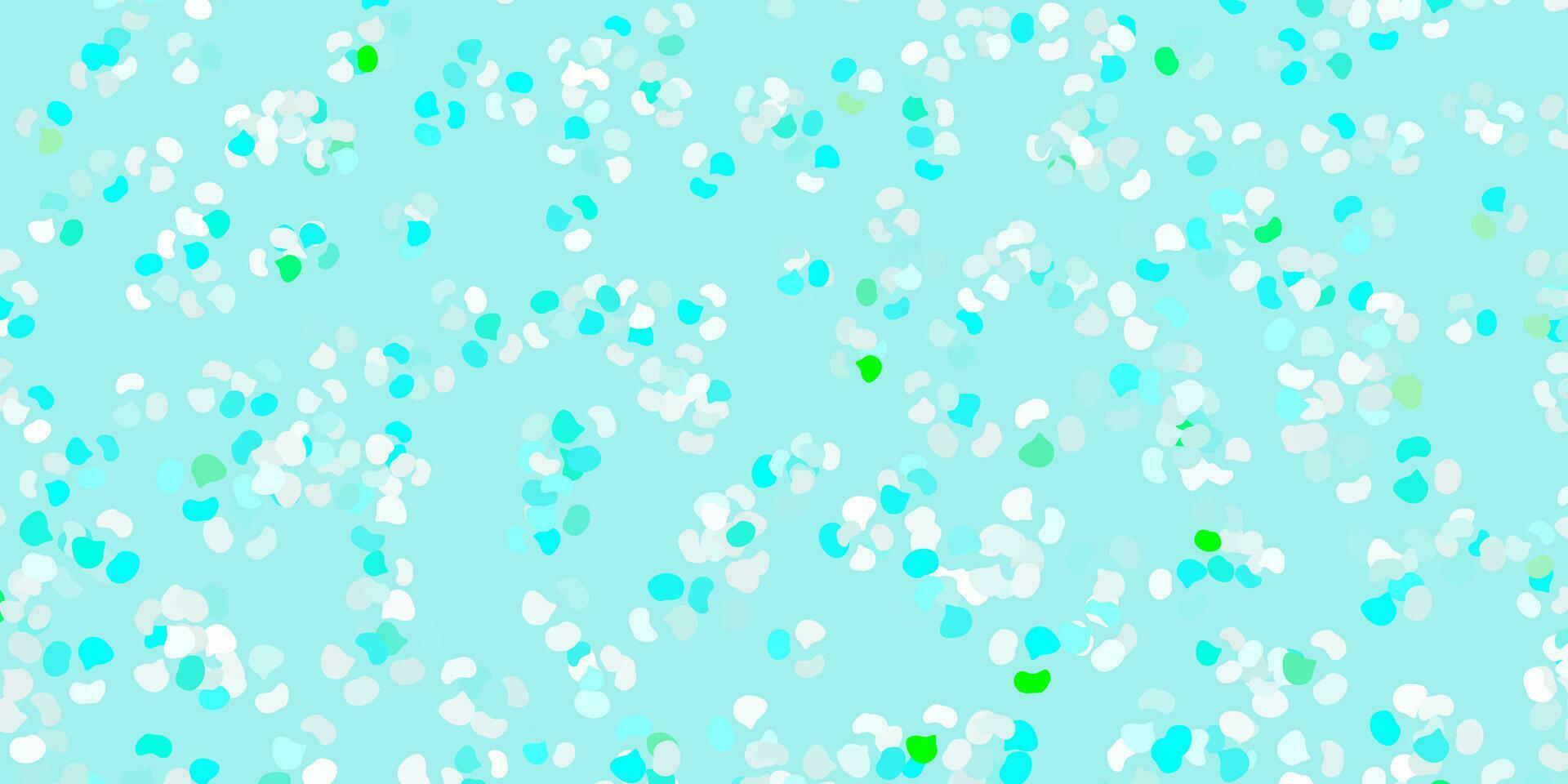 Light blue, green vector background with random forms.