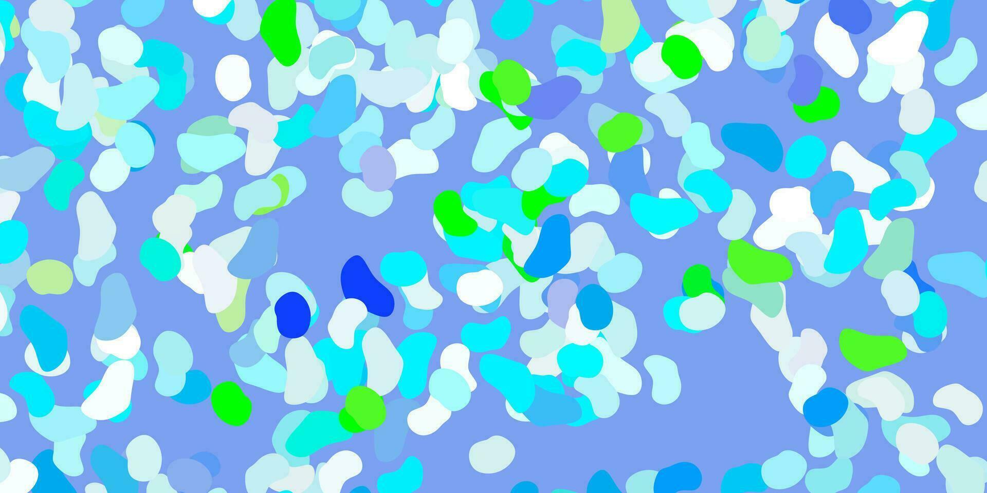 Light blue, green vector backdrop with chaotic shapes.