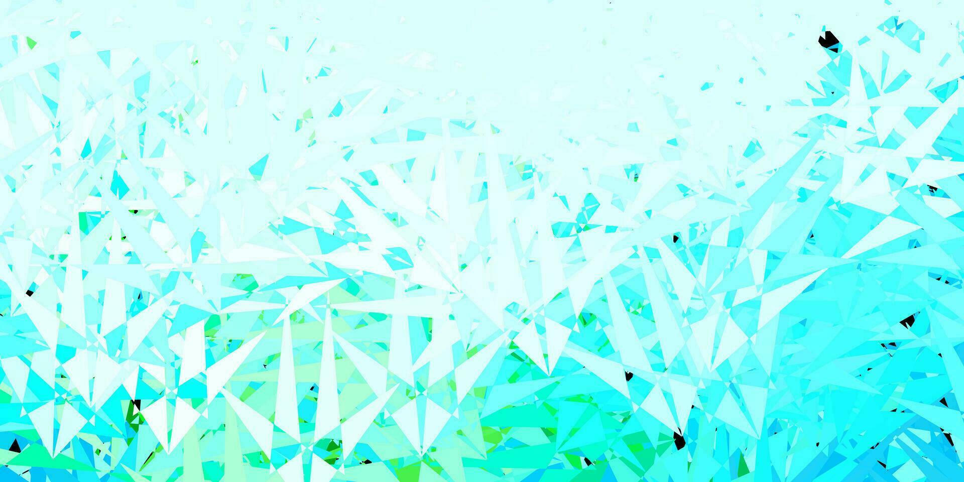 Light blue, green vector pattern with polygonal shapes.