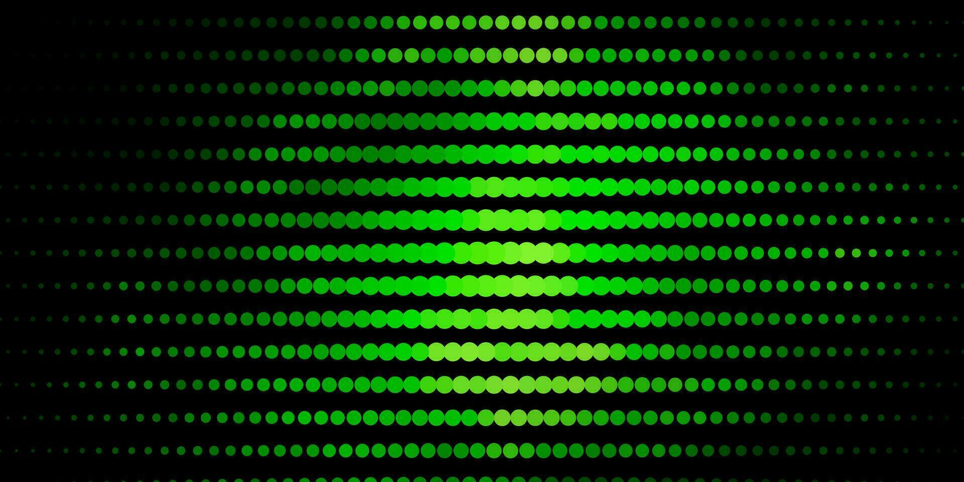 Fondo de vector verde oscuro, amarillo con círculos.