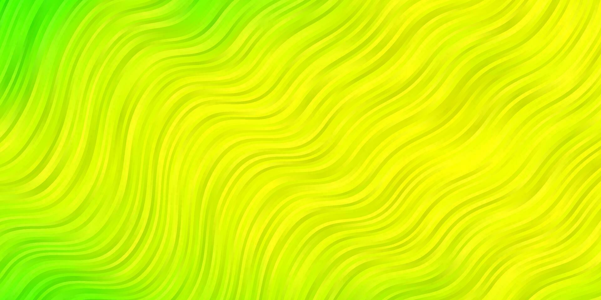 Light Green, Yellow vector backdrop with bent lines.