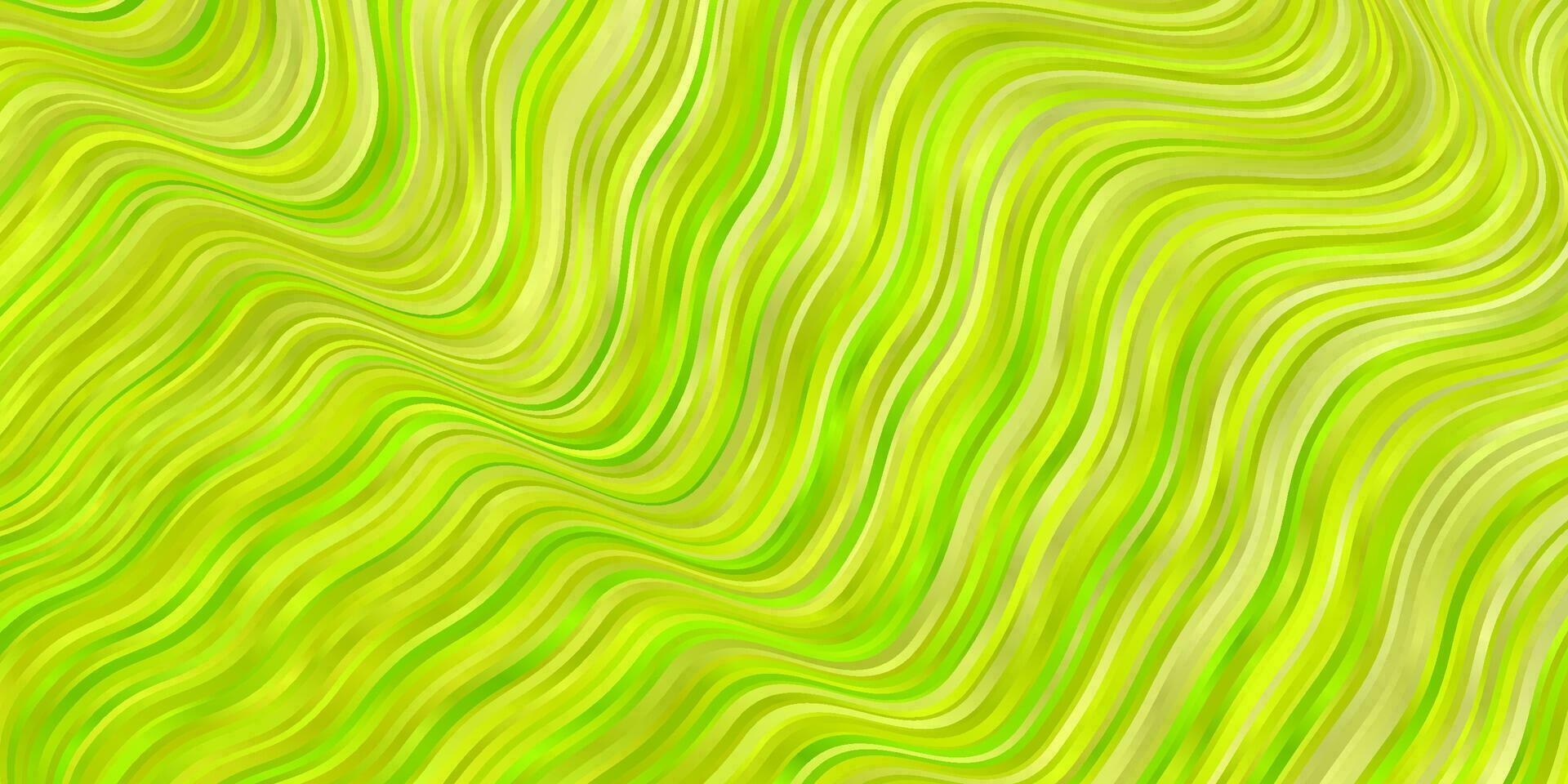 Light Green, Yellow vector background with bent lines.