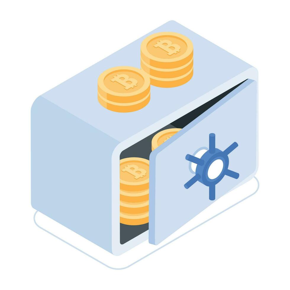 Trendy isometric icon of digital wallet vector