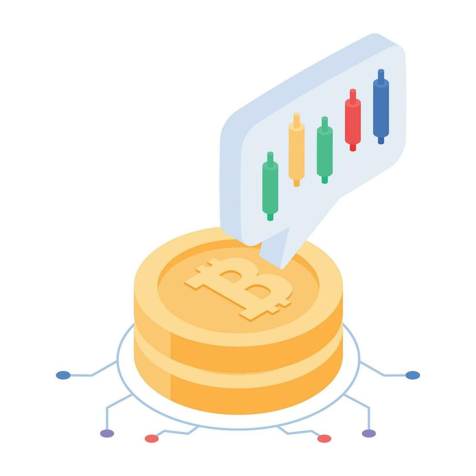 de moda isométrica icono de digital billetera vector