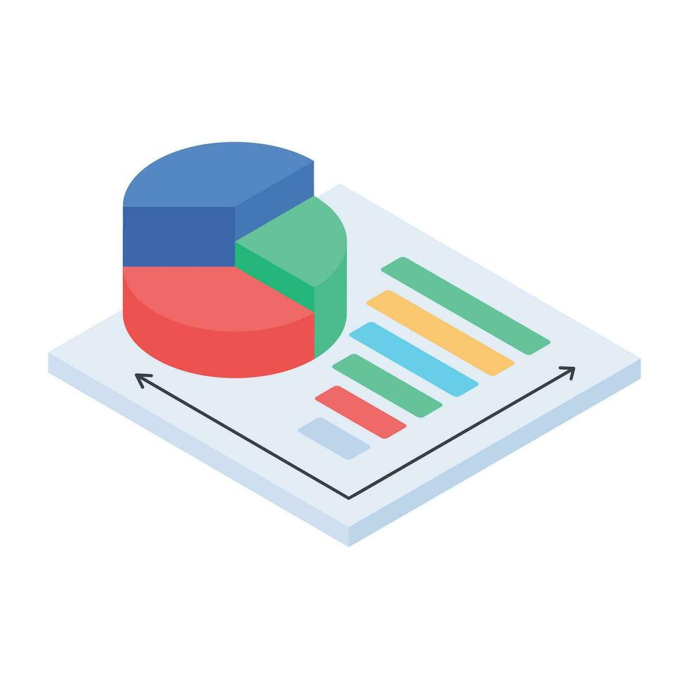 Get an isometric icon of bitcoin trading vector
