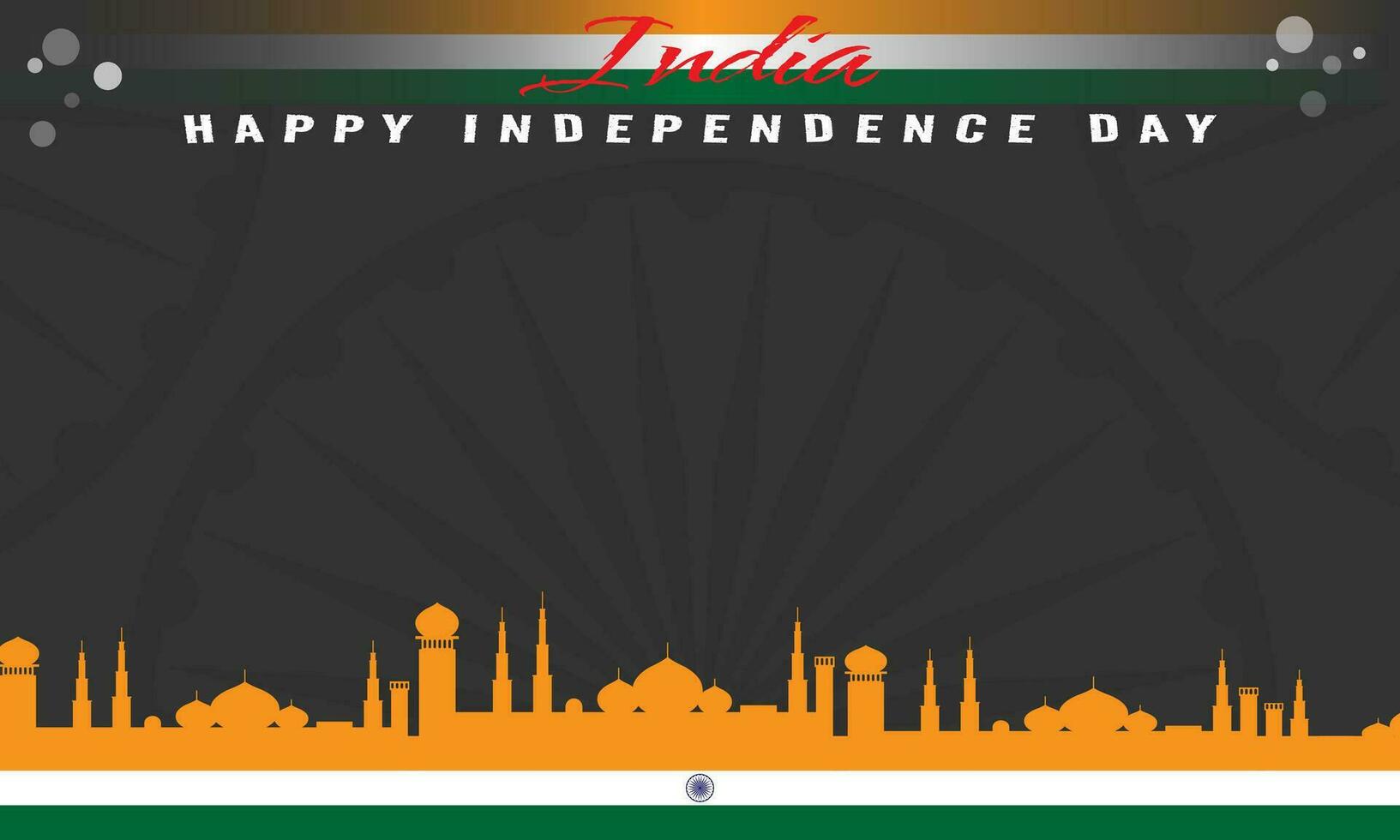 Happy Independence Day of India with copy space area vector