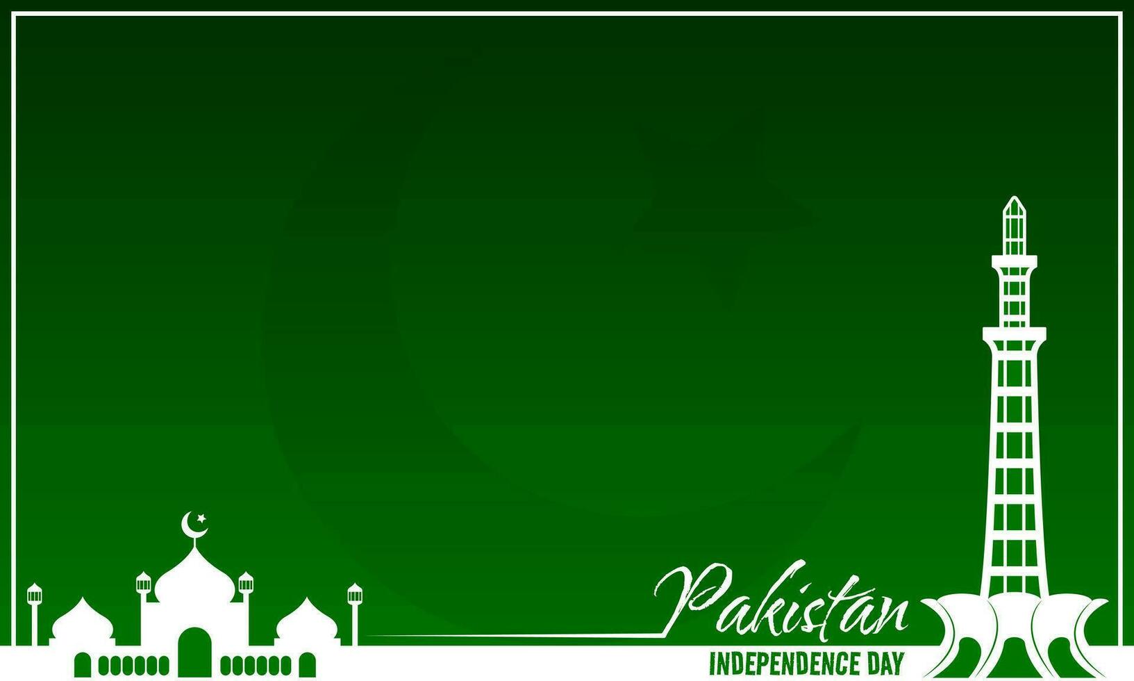 Happy Pakistan Independence Day background with copy space area vector