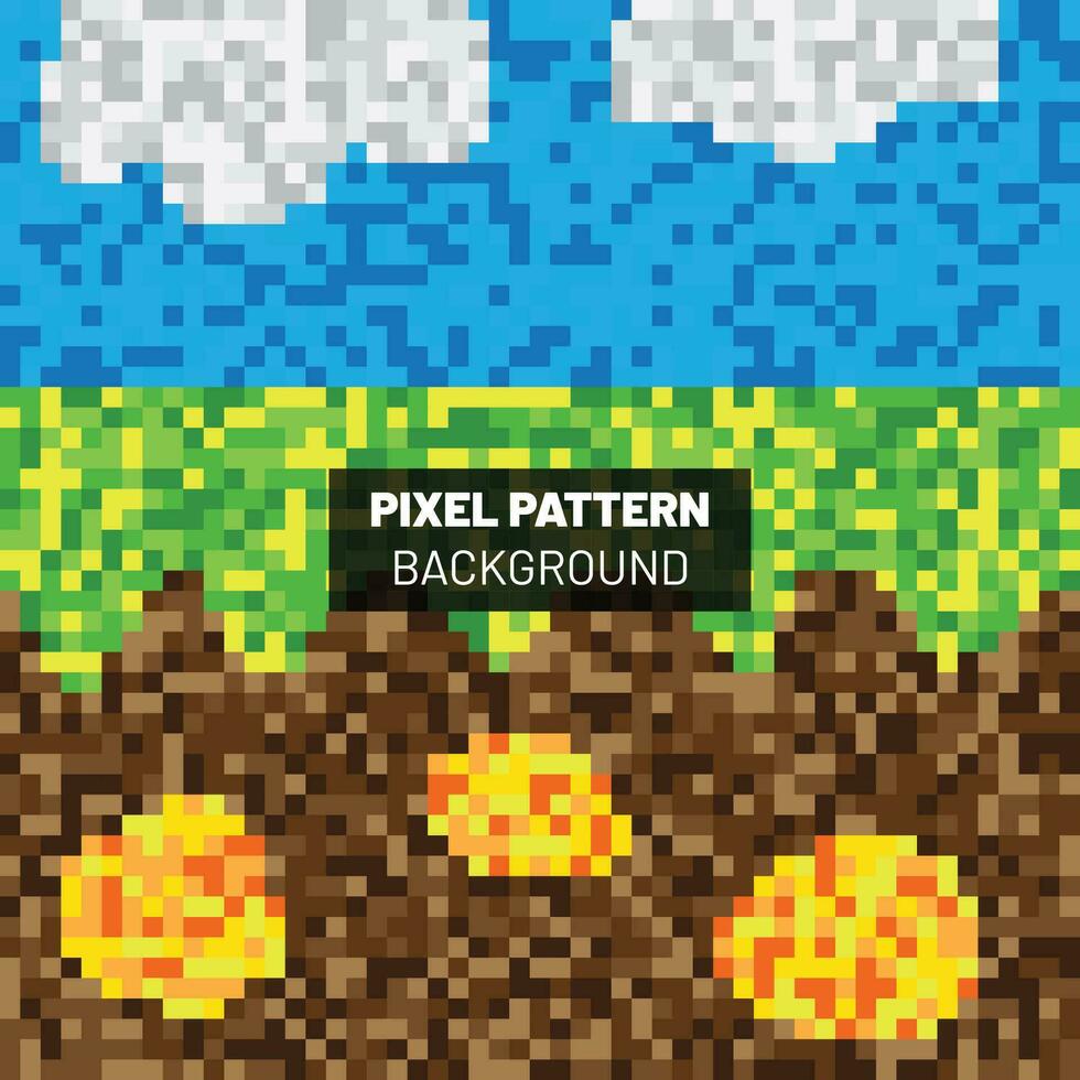 Pixel Pattern Background Design vector