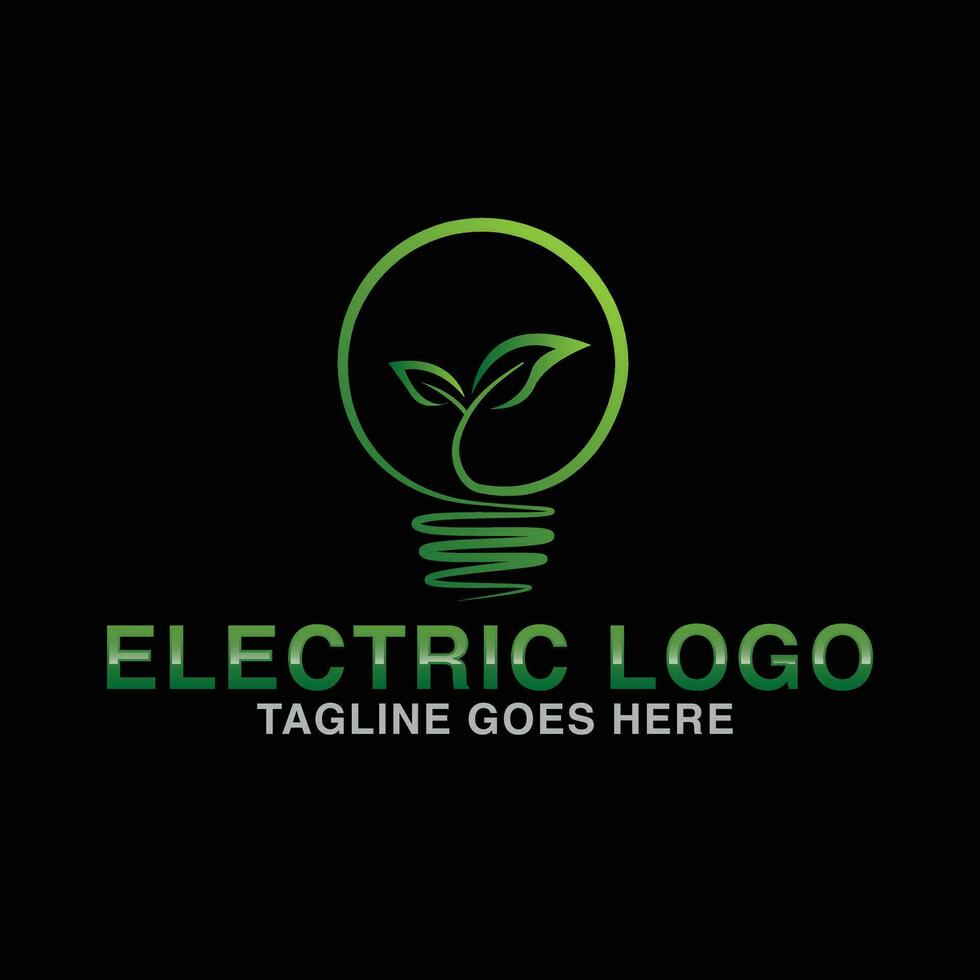 Eco energy icon logo, eco logo, energy pack , Light logo , Bulb logo , green logo vector