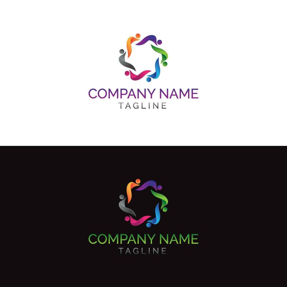 abstract business logo design , team logo , company logo vector