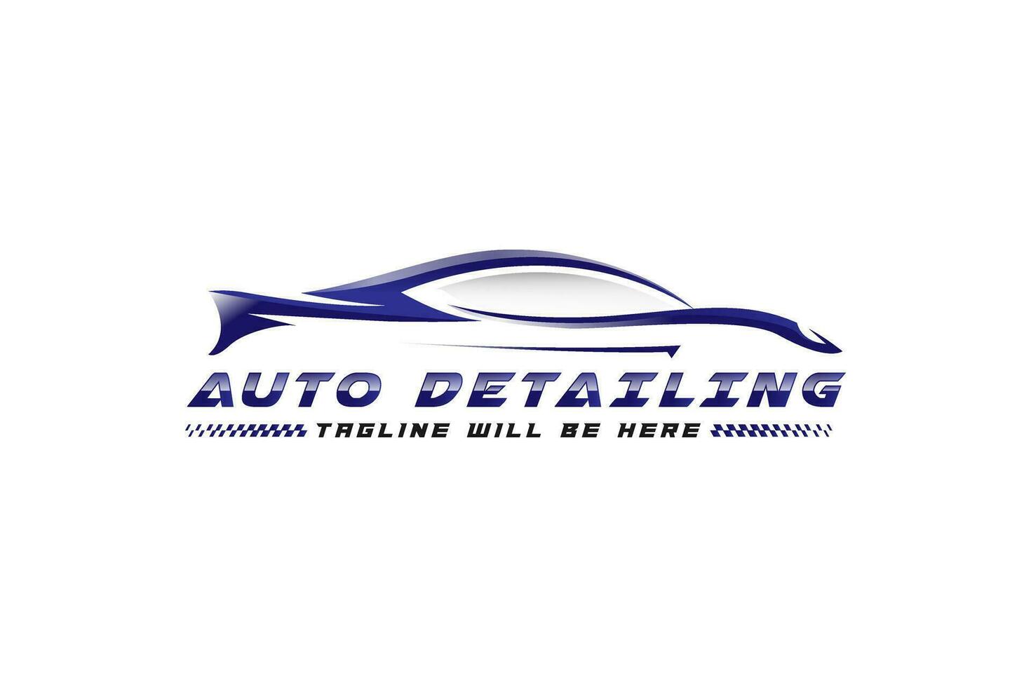 Automotive vector graphic of auto detailing and car garage service logo design template