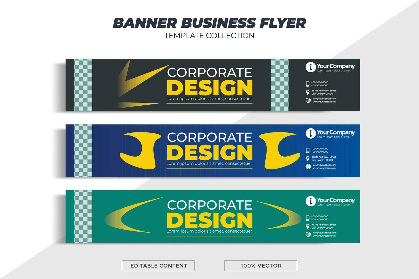 business banner with letter I. Can be used for your business needs. vector