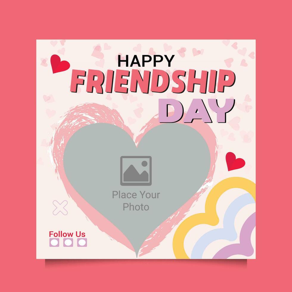 Friendship day celebration post, Friendship day Social Media Post, friendship day instagram posts collection vector