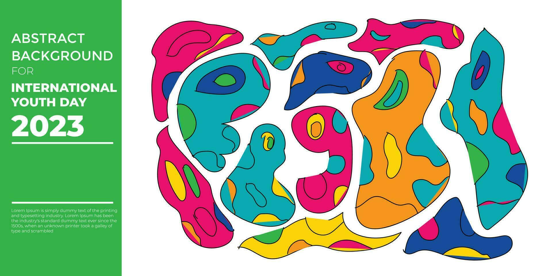International Youth Day Abstract Background Colorfull vector