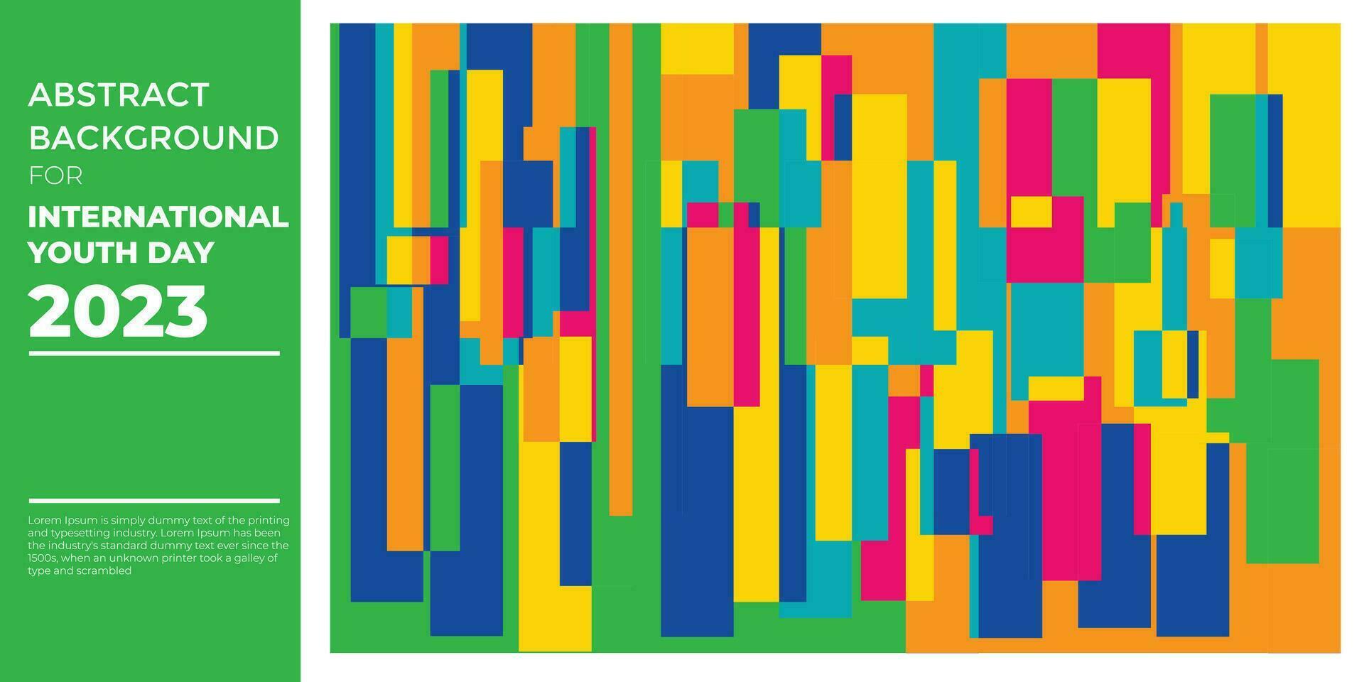 International Youth Day Abstract Background Colorfull vector