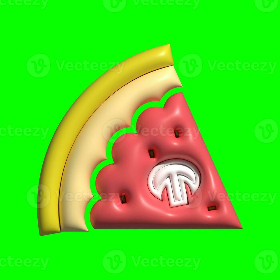 3D Bakery Ingredients Asset with a greenscreen background photo