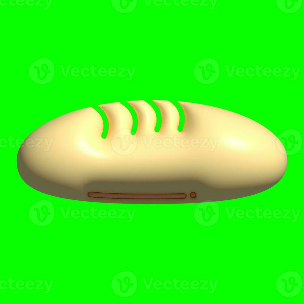 3D Bakery Ingredients Asset with a greenscreen background photo