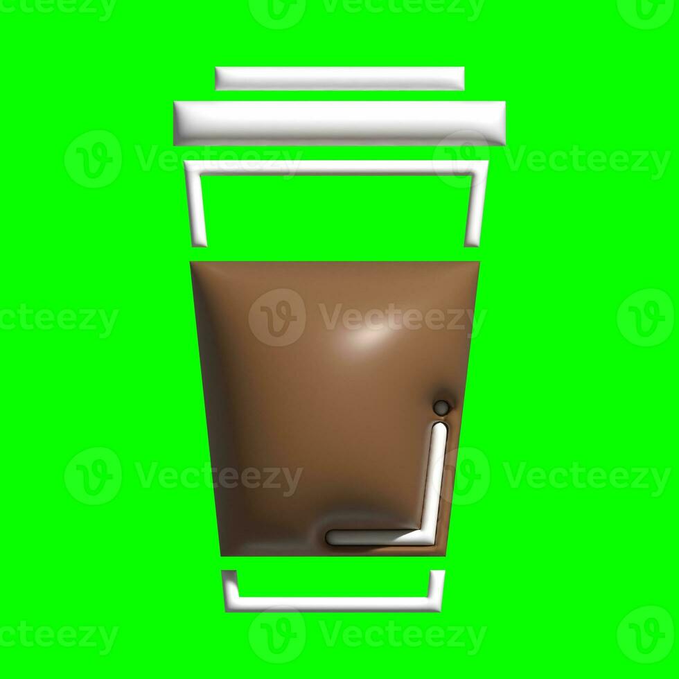 3D Bakery Ingredients Asset with a greenscreen background photo