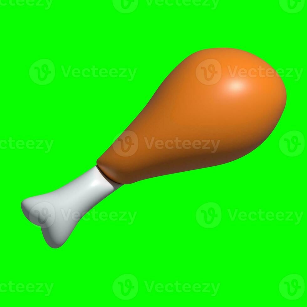 3D Bakery Ingredients Asset with a greenscreen background photo