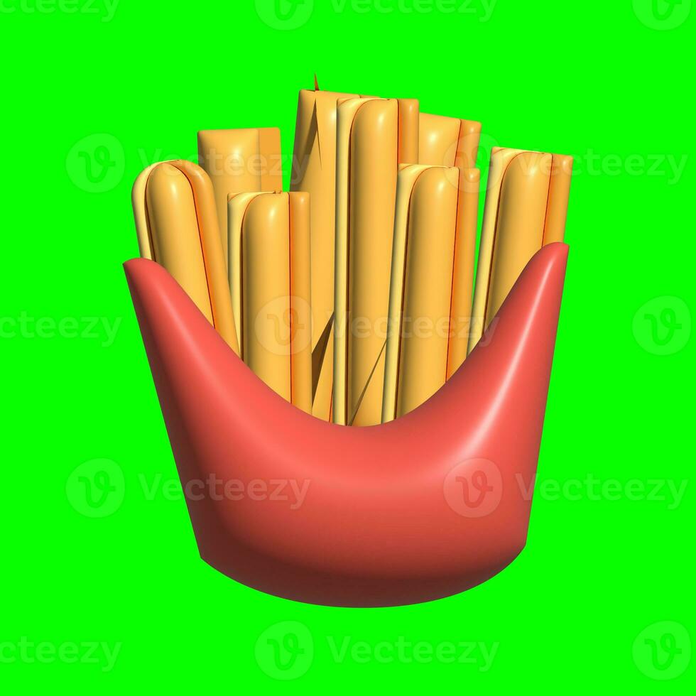 3D Bakery Ingredients Asset with a greenscreen background photo