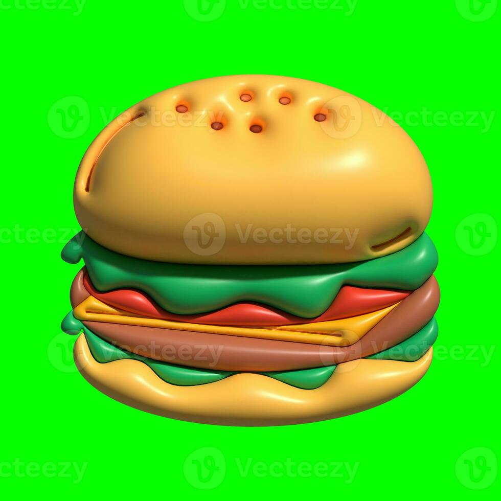 3D Bakery Ingredients Asset with a greenscreen background photo