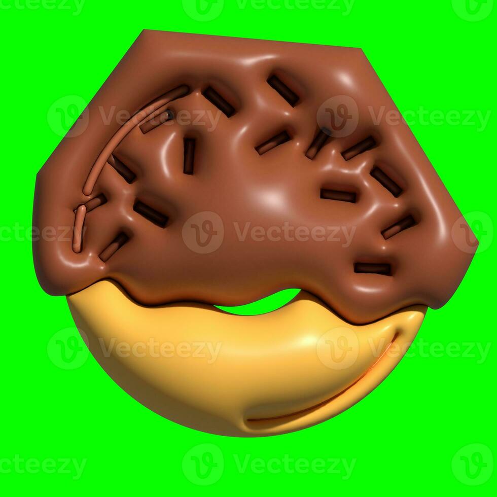 3D Bakery Ingredients Asset with a greenscreen background photo